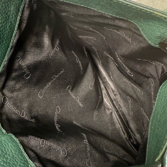 Christian Daniel Green Leather Swing back Tote Bag - Picture 12 of 12
